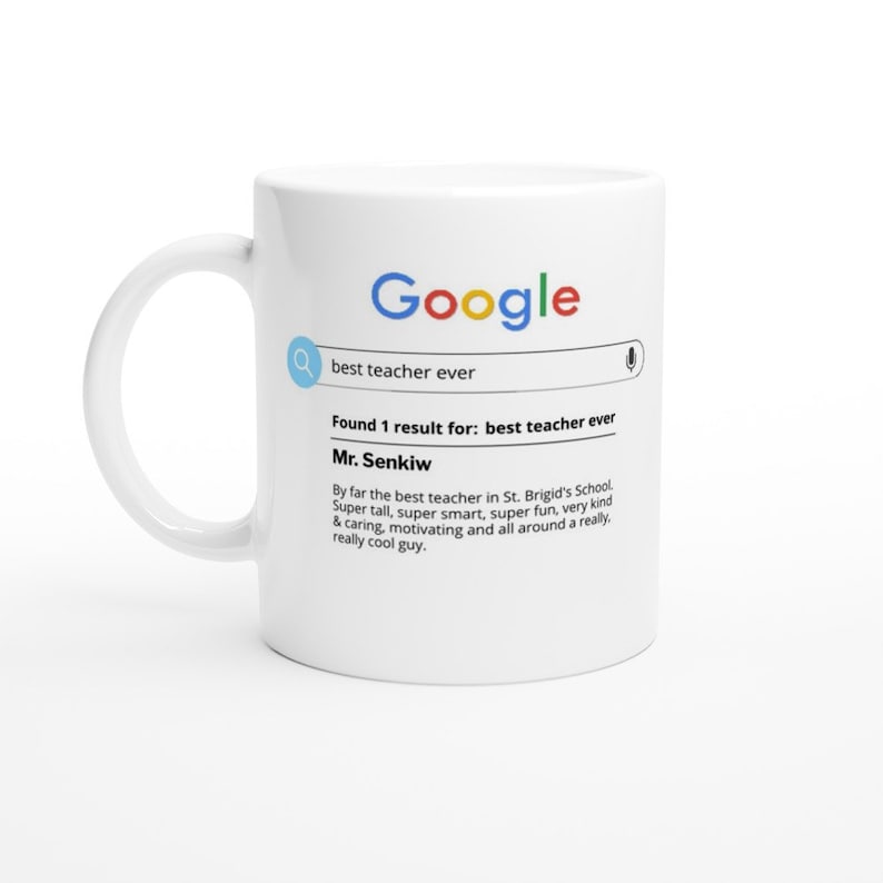 Best Teacher Ever Search Bar Mug