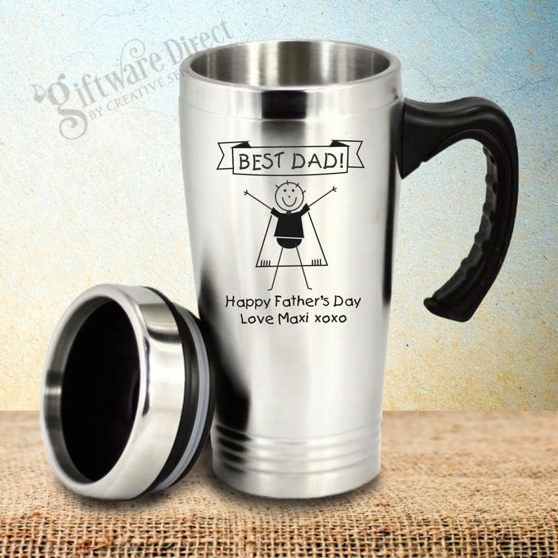 Custom Engraved Personalised Stainless Steel Travel Mug