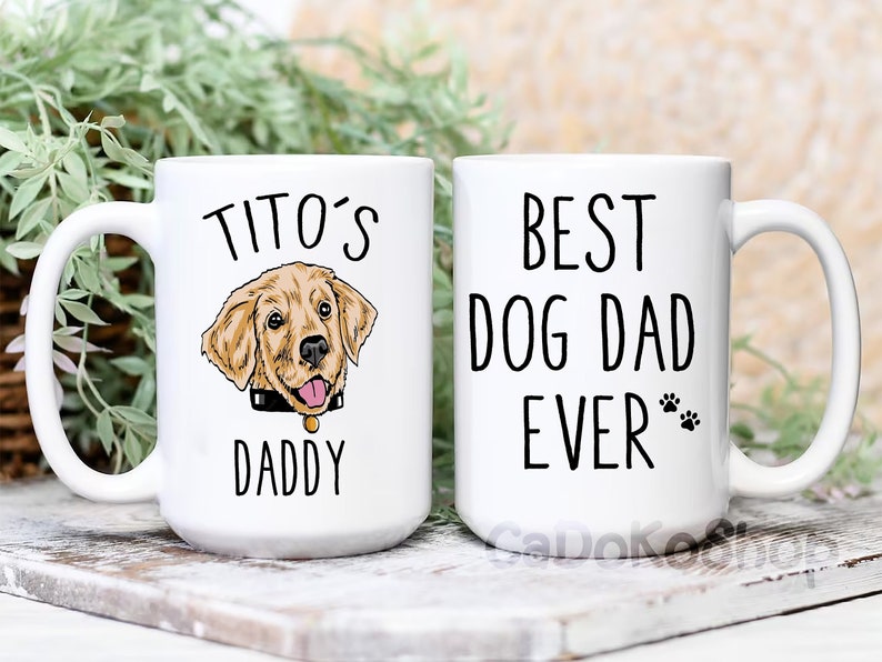 Dog Dad Mug - Custom Pet Photo