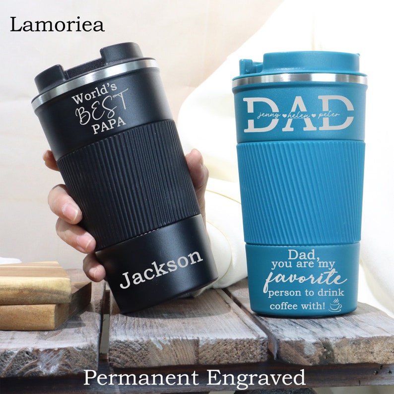 Father's Day Gift Coffee Mug, Personalized Coffee Cup Travel Mug