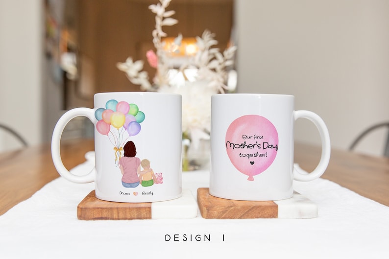 First Mother's Day Mug | Personalized with Balloons