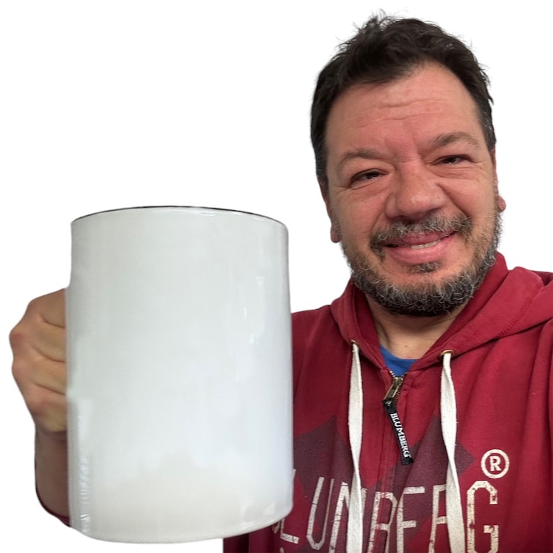 Large Giant Massive White Coffee Mug