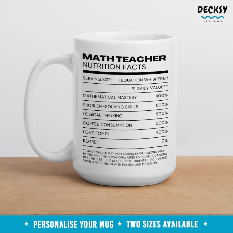 Math Teacher Mug Personalised Gift