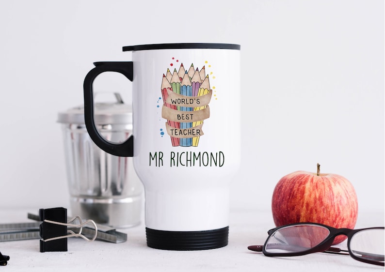 Personalised Best Teacher Thermal Travel Mug