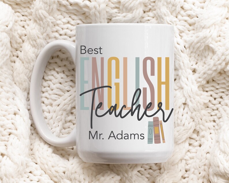 Personalised English Teacher Mug