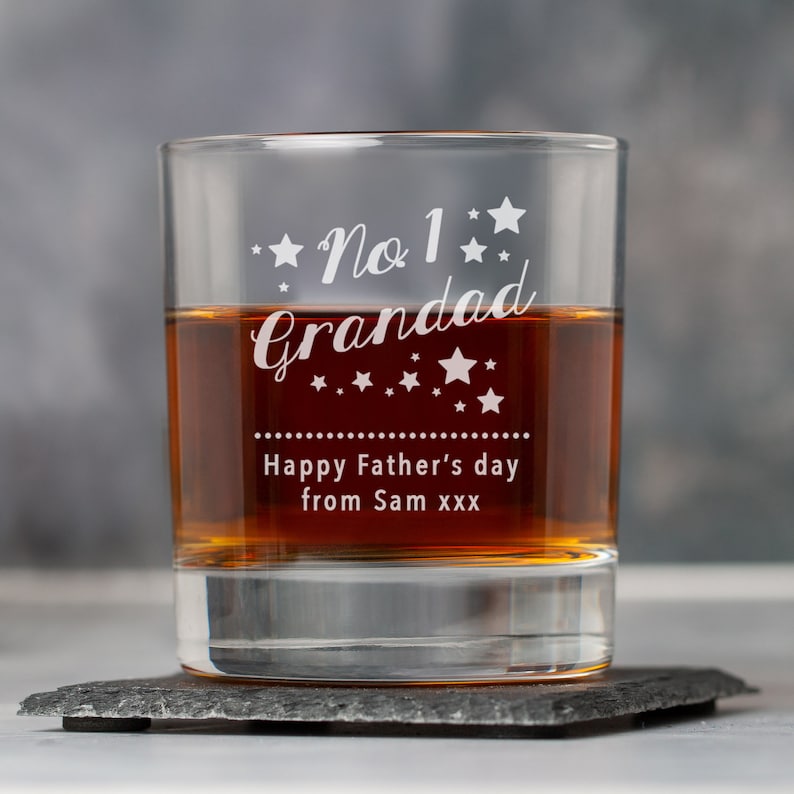 Personalised Engraved No.1 Grandad Glass