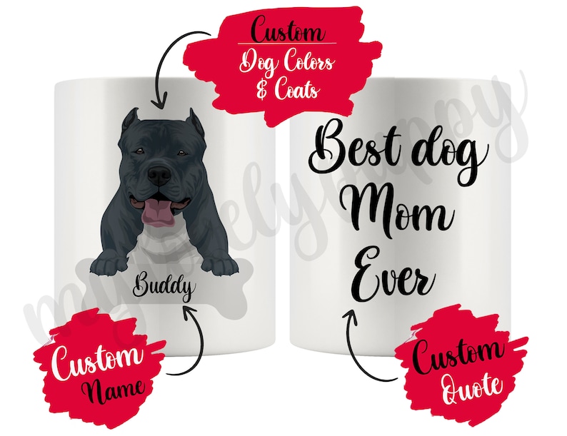 Personalized American Bully Mom and Dad Mug