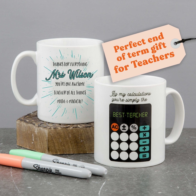 World's Best Maths Teacher Personalised Gift Mug Set