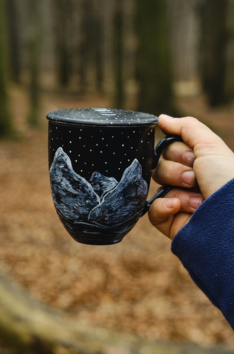 Campfire Mug Porcelain with Mountains