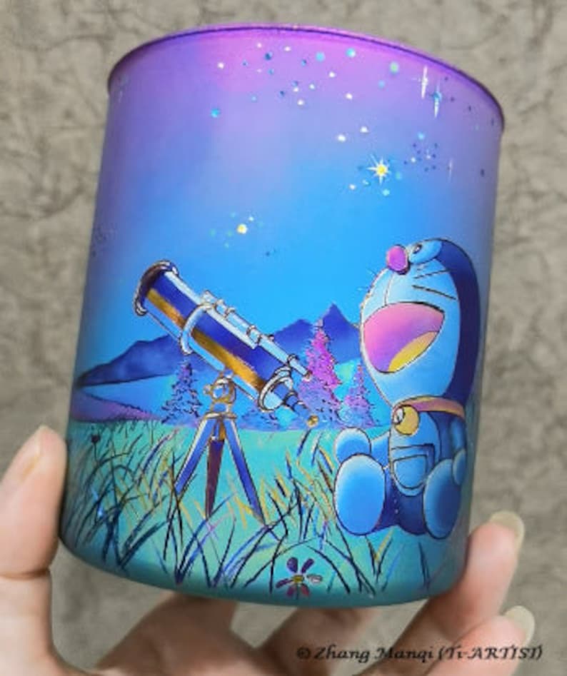 DORAEMON Anodized Titanium Double Wall Mug