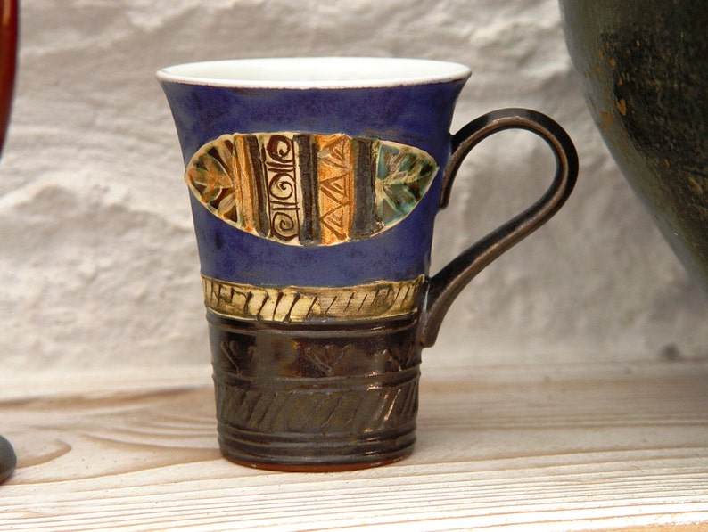 Handmade Blue Pottery Mug