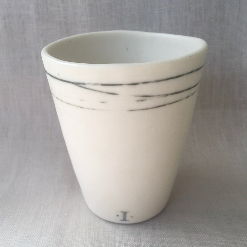 Handmade White Porcelain Mug