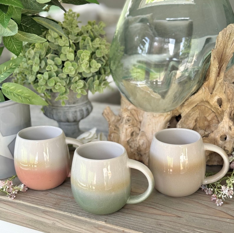 NEW! Glazed Ombre Stoneware Mugs - 3 Colour Options