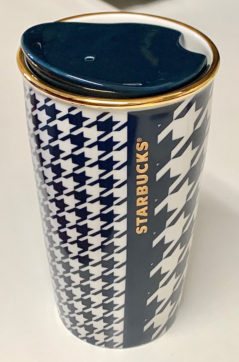 Officially Licensed Limited Edition Starbucks Houndstooth Travel Mug