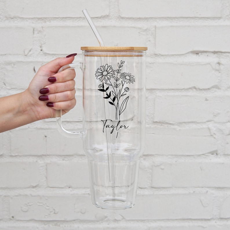 Personalised 40oz Glass Tumbler