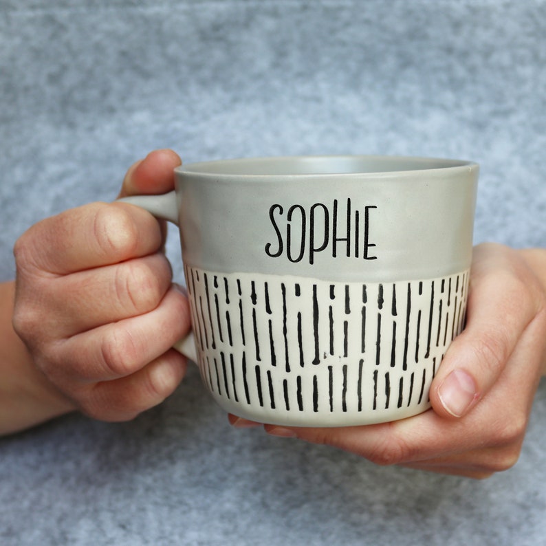 Personalised Dipped Stoneware Mug