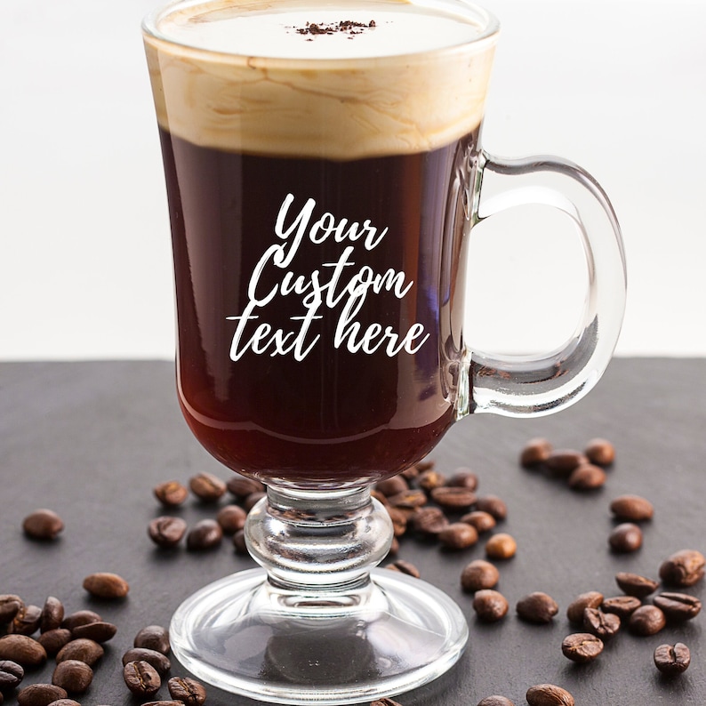 Personalised Glass Coffee Mug