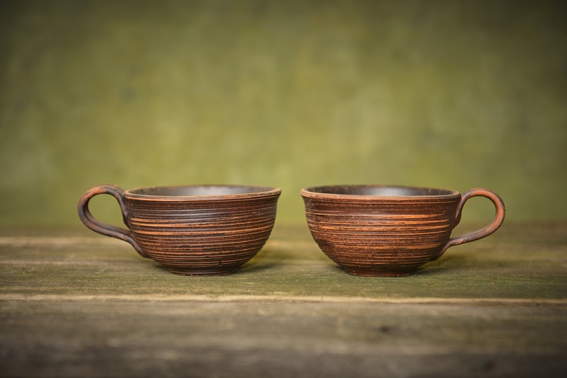 Set of 2 Handmade Ceramic Cups