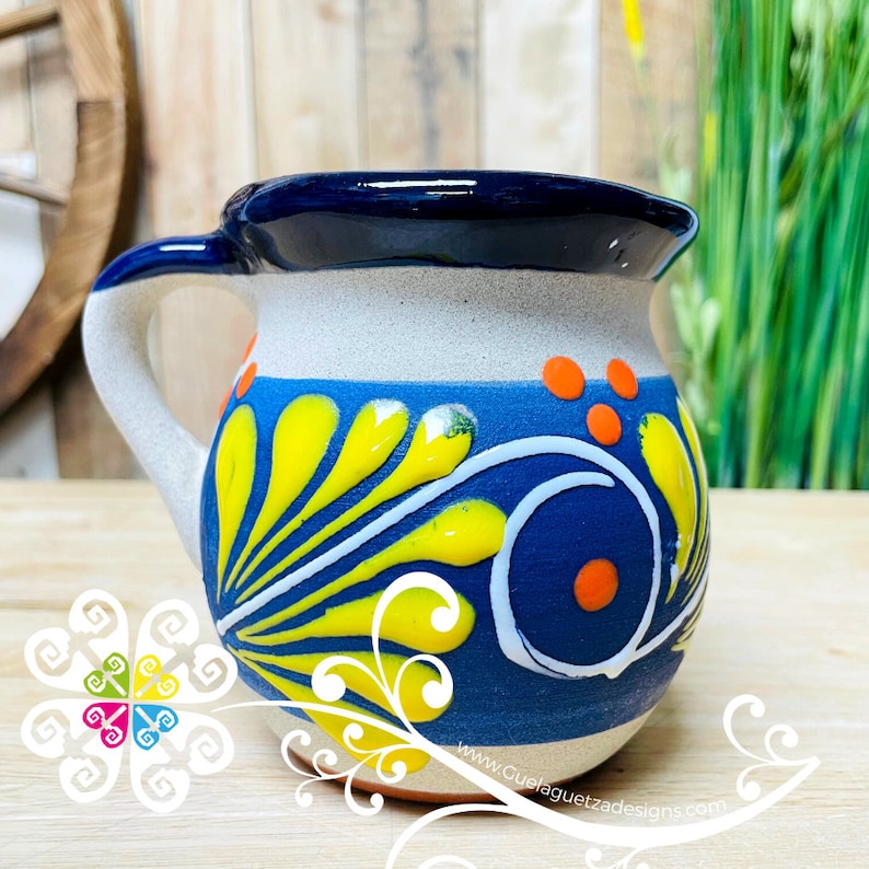 Single Decorated Mexican Clay Mug