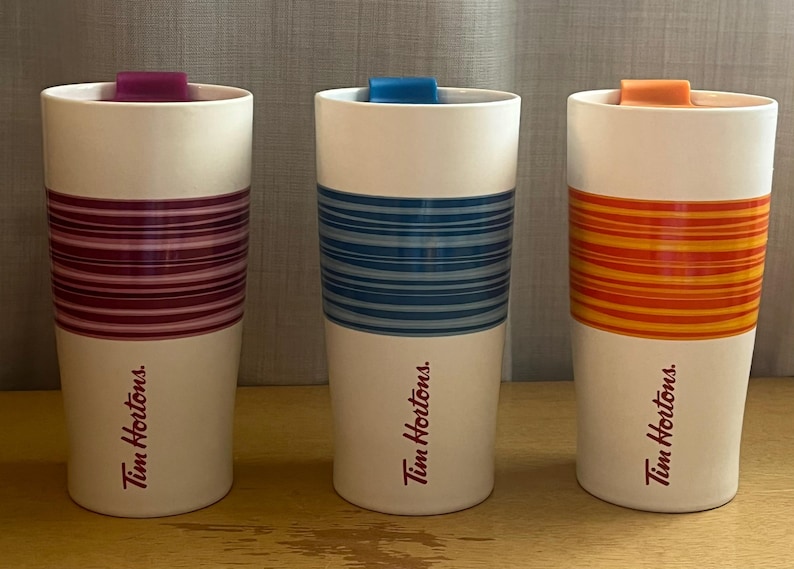 Tim Hortons Ceramic Travel Coffee Mugs