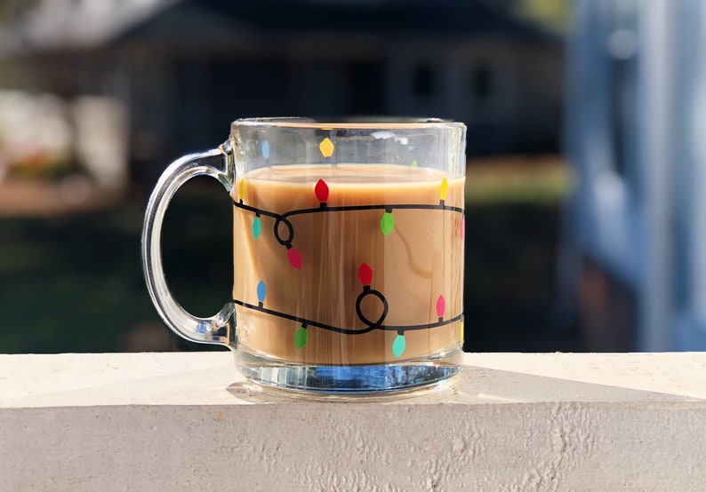 Christmas Lights Glass Mug