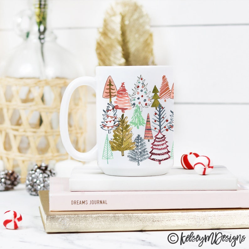 Colorful Christmas Trees Mug