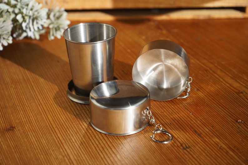 Collapsing To Go Stainless Steel Travel Cup