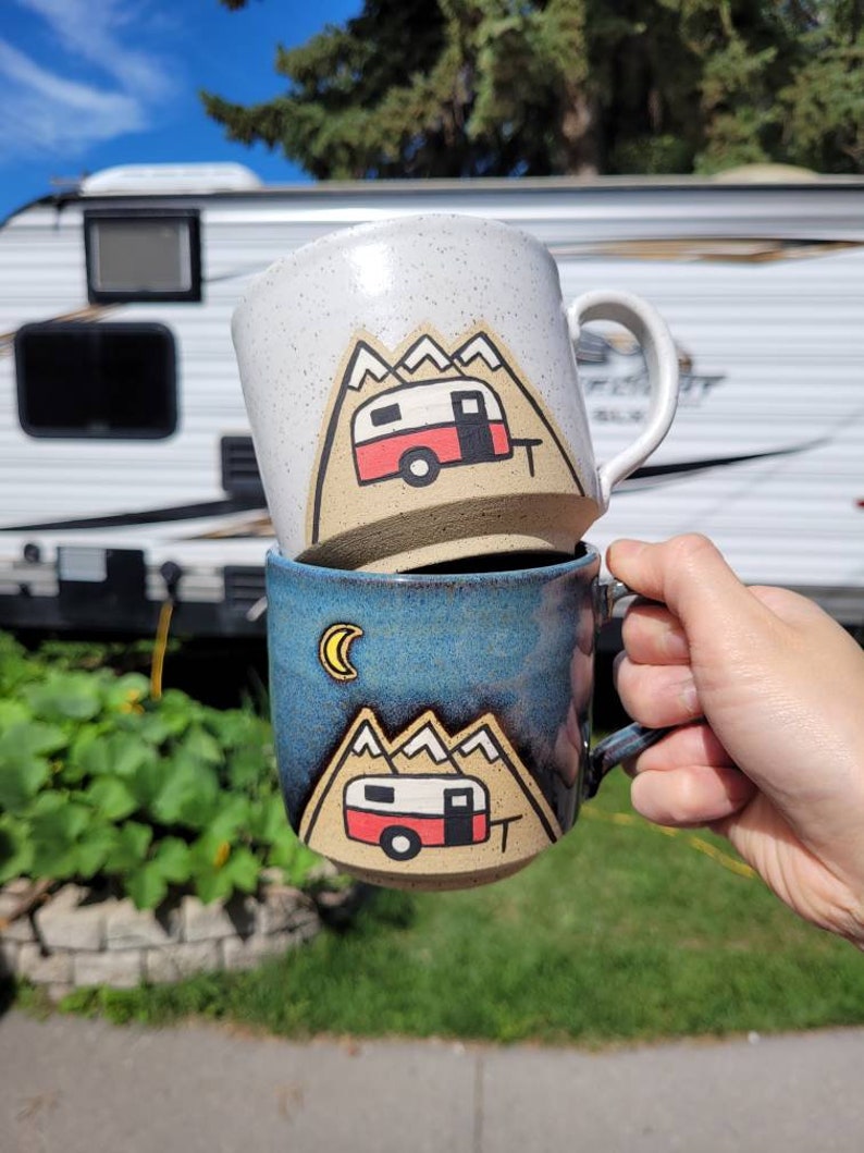 Handmade Ceramic Mug – Modern Camping Style